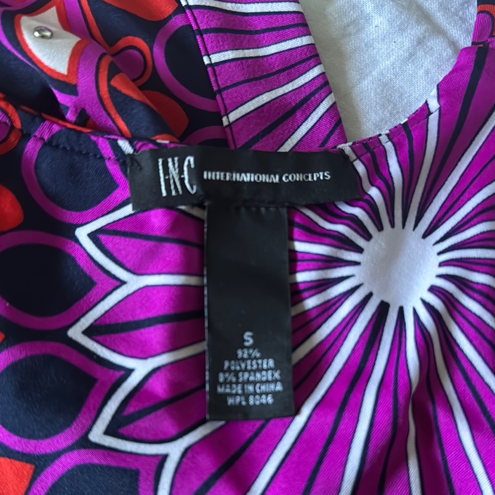 INC International Concepts Boho Pink Halter Sundress Maxi Sleeveless Size S - Picture 4 of 12